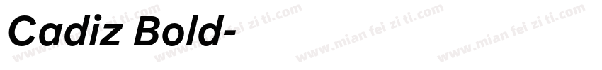 Cadiz Bold字体转换